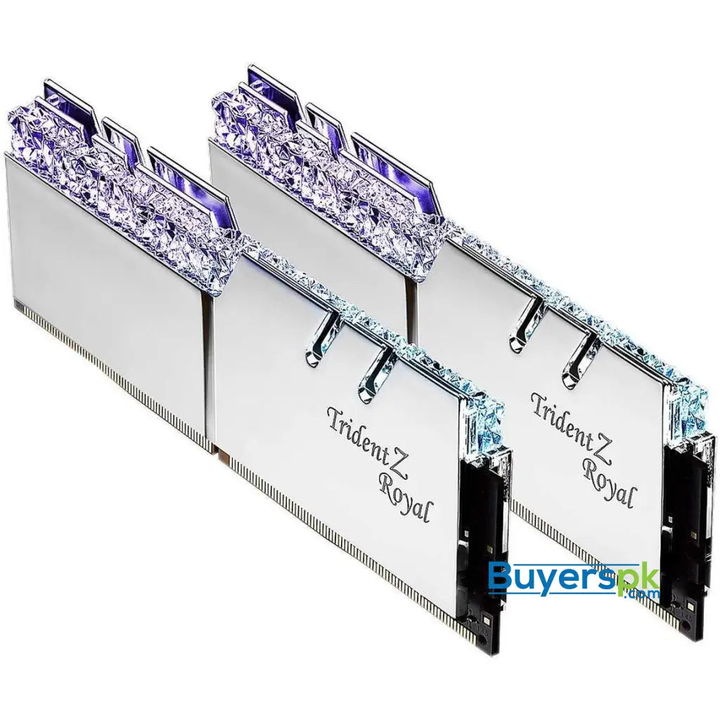 G.SKILL Trident Z Royal RGB 32GB (2x16GB) 288-Pin DDR4 3000 MHz - Silver F4-3000C16D-32GTRS - RAM G.SKILL Trident Z Royal RGB 32GB (2x16GB) 288-Pin DDR4 3000 MHz - Silver F4-3000C16D-32GTRS - RAM